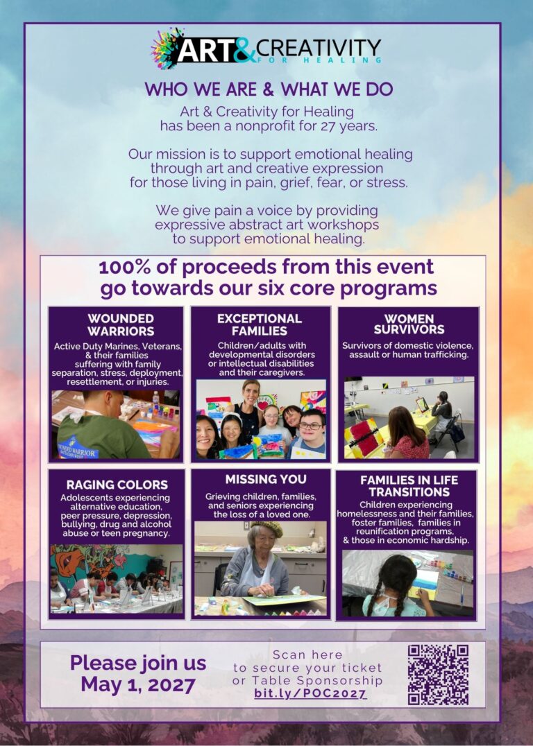 2027 Palette of Colors Fundraising Gala and Dinner programs and beneficiaries
